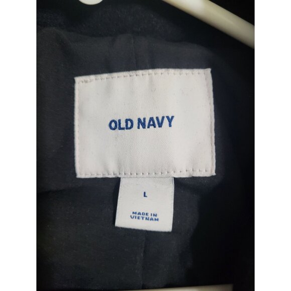 Old Navy Women's LG Black Wool Blend Peacoat Classic Preppy - Picture 6 of 8